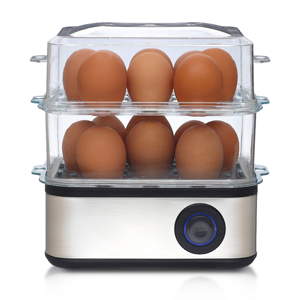 Egg Cooker Rapid - Automatische Dubbellaagse Snelle Eierkoker, 12 Eieren